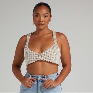 Showpo Peggy Pearl Crop Top size medium